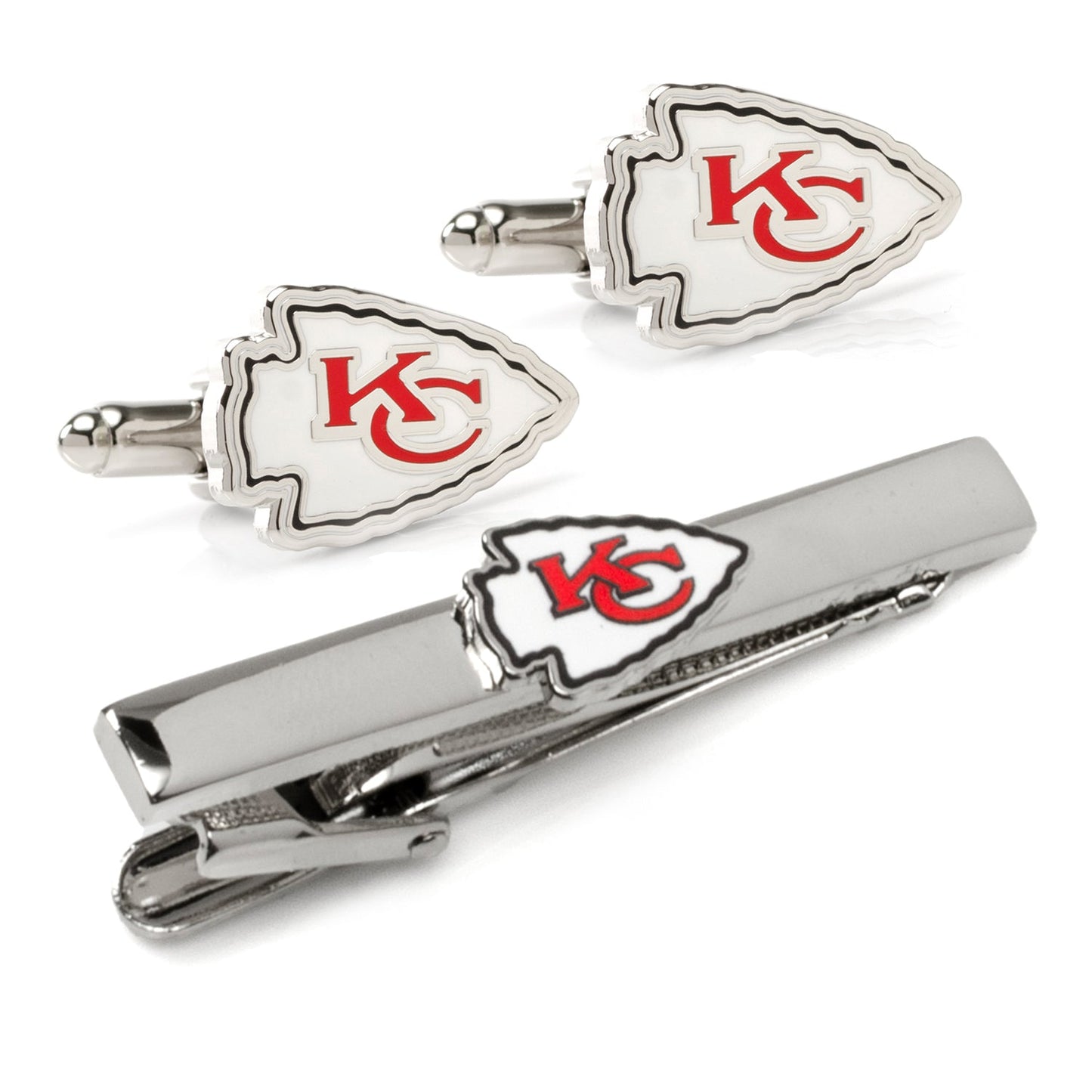NFL Kansas City Chiefs Cufflinks and Tie Clip Gift Set - football fan gift