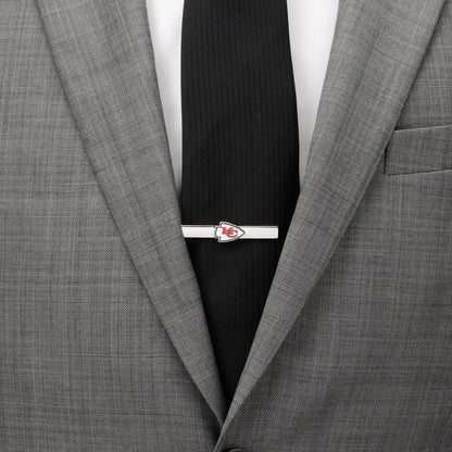 Kansas City Chiefs logo silver tie clip NFL fan gift view 1