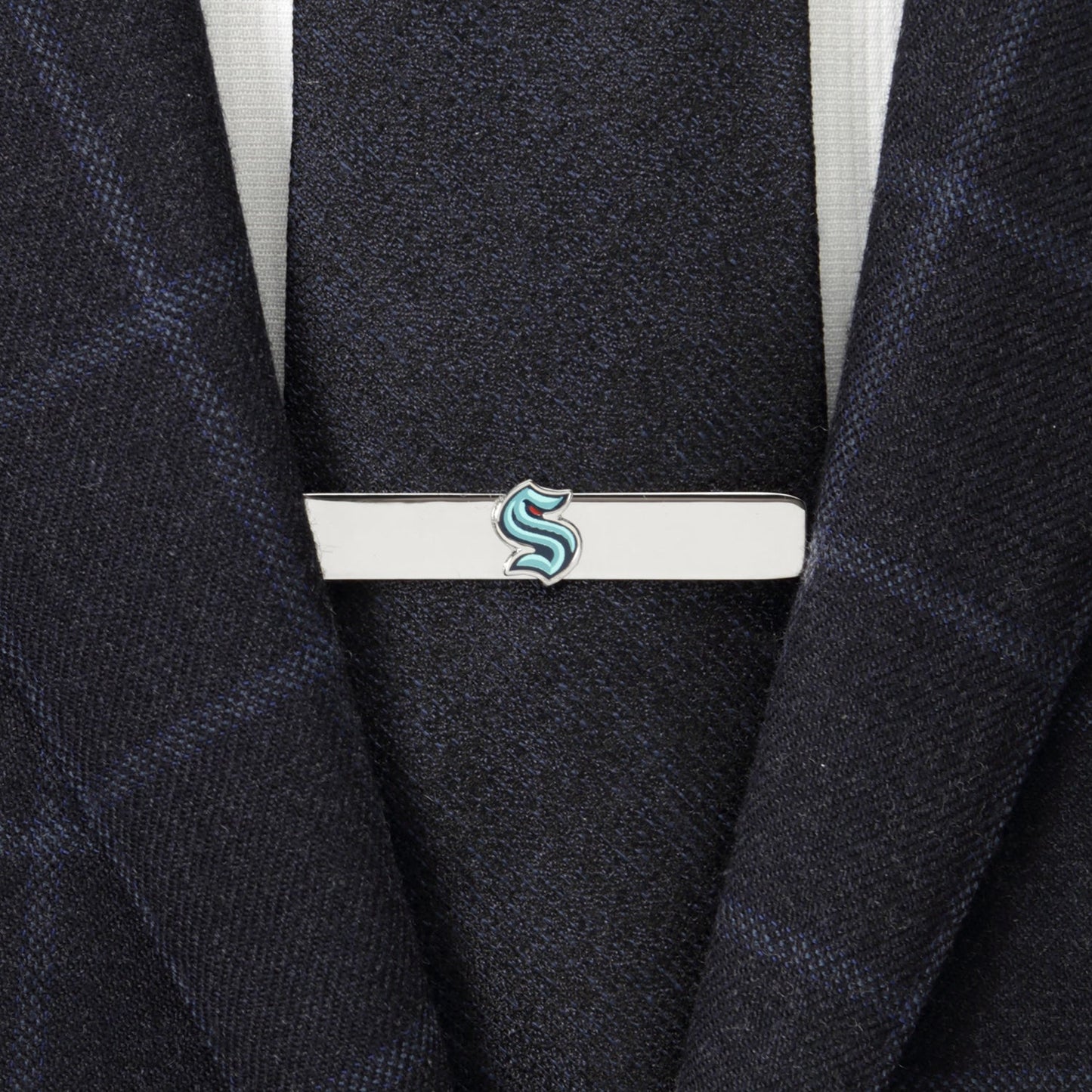 Seattle Kraken logo tentacle stainless tie bar NHL fan gift view 1
