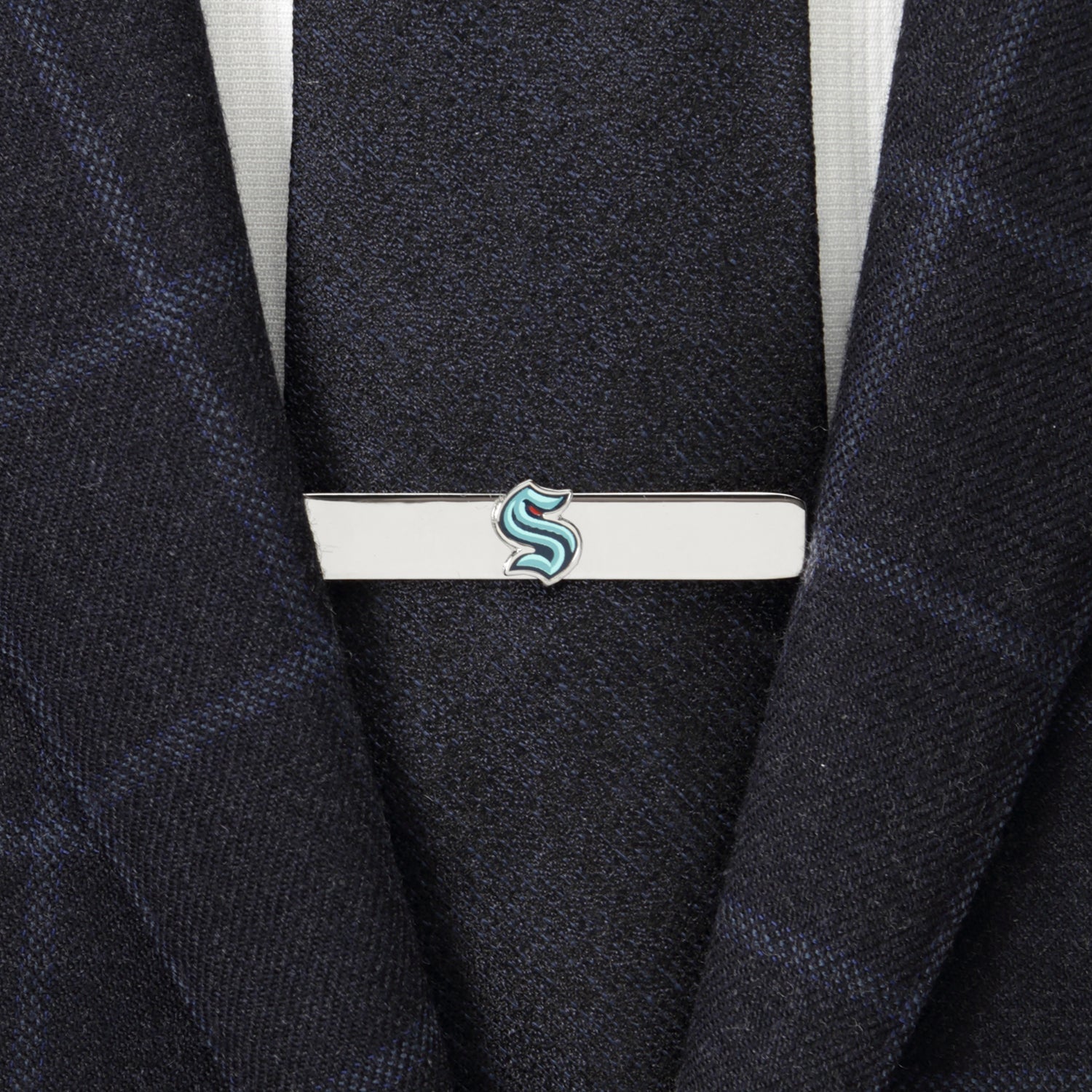 Seattle Kraken logo tentacle stainless tie bar NHL fan gift view 1