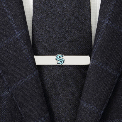 Seattle Kraken logo tentacle stainless tie bar NHL fan gift view 1