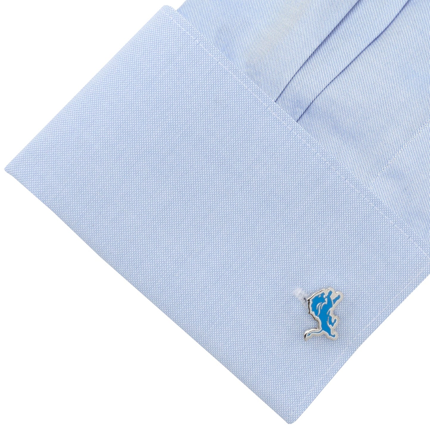 Lions tie clip on necktie close-up, football fan gift