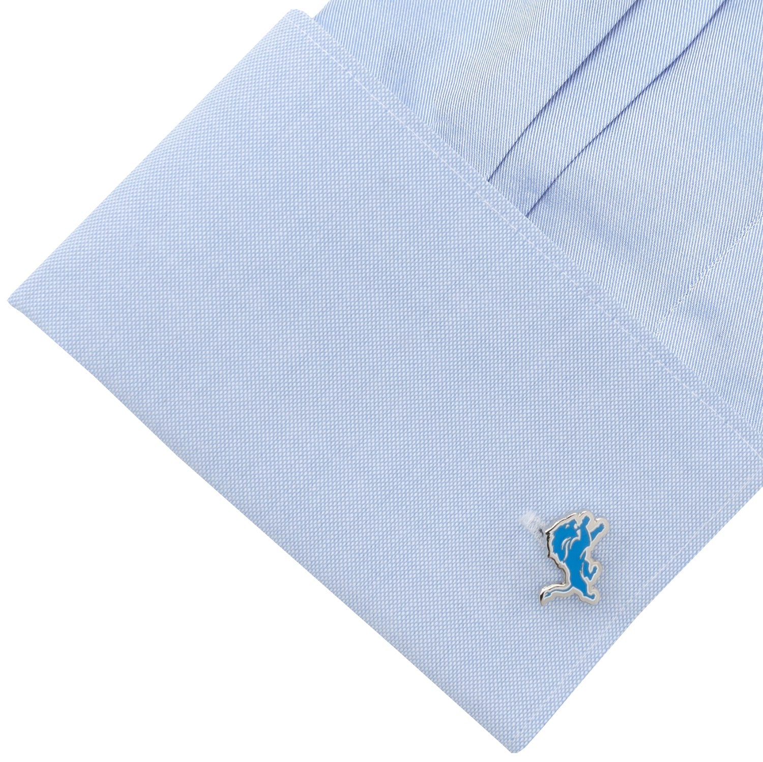 Lions tie clip on necktie close-up, football fan gift