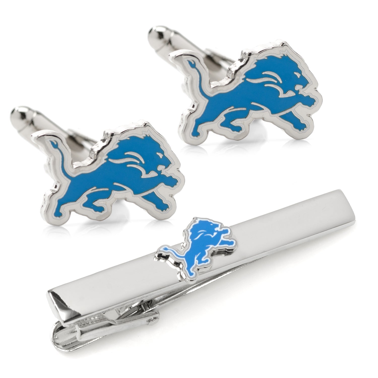 NFL Detroit Lions Cufflinks and Tie Clip Gift Set - football fan gift