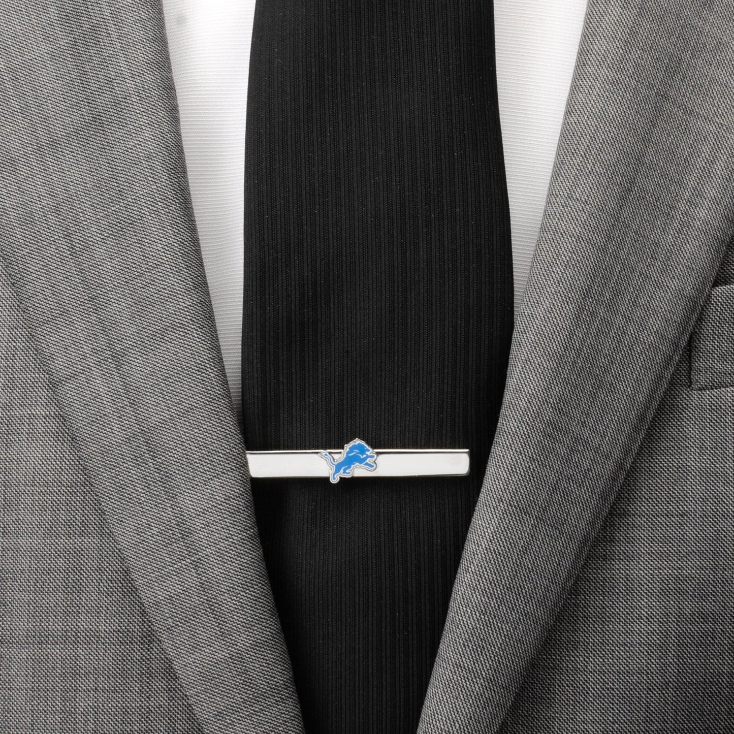 Detroit Lions logo silver tie clip NFL fan gift view 1