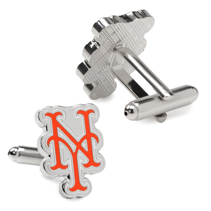 NY Mets cufflink and tie clip gift set arrangement, MLB fan