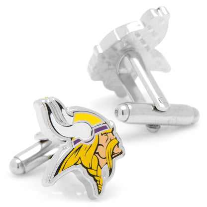 Minnesota Vikings cufflink and tie clip gift set arrangement, NFL fan