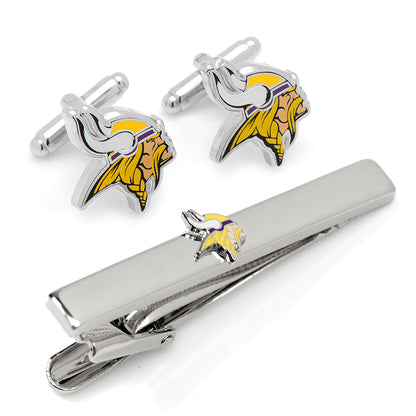 NFL Minnesota Vikings Cufflinks and Tie Clip Gift Set - football fan gift