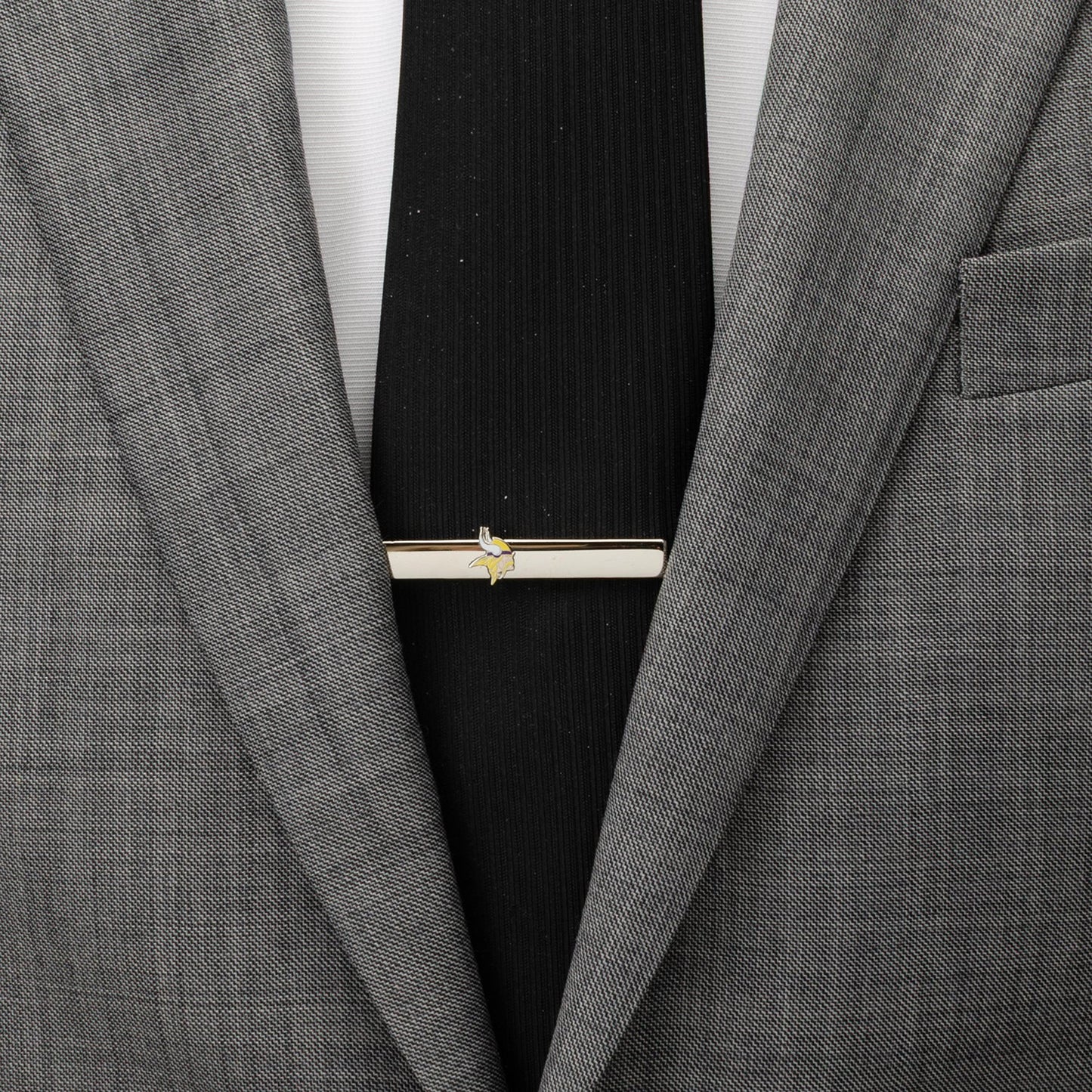 Minnesota Vikings logo silver tie clip NFL fan gift view 1