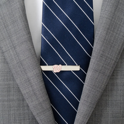 Washington Nationals logo silver tie clip MLB fan gift view 1