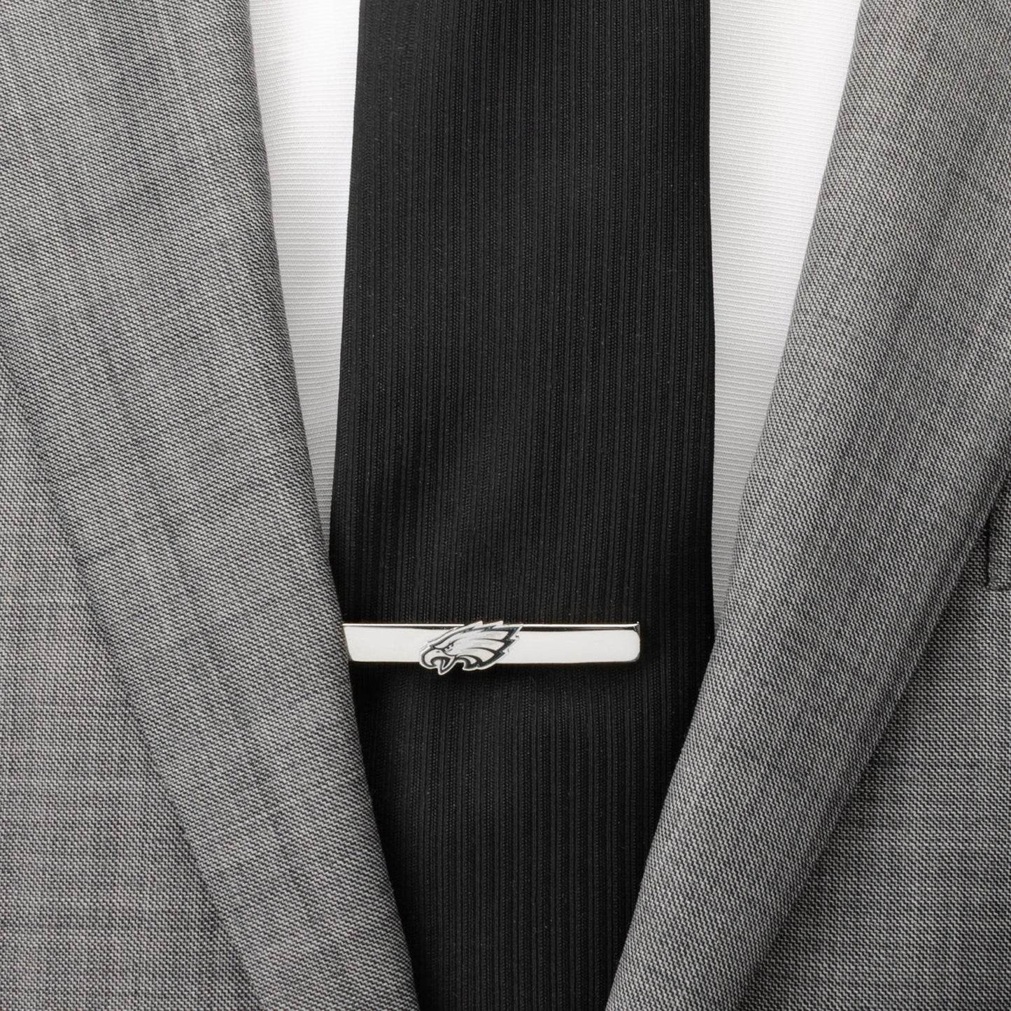 Philadelphia Eagles logo silver tie clip NFL fan gift view 1