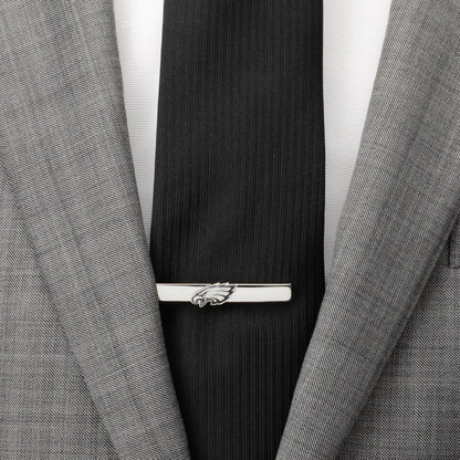 Philadelphia Eagles logo silver tie clip NFL fan gift view 1