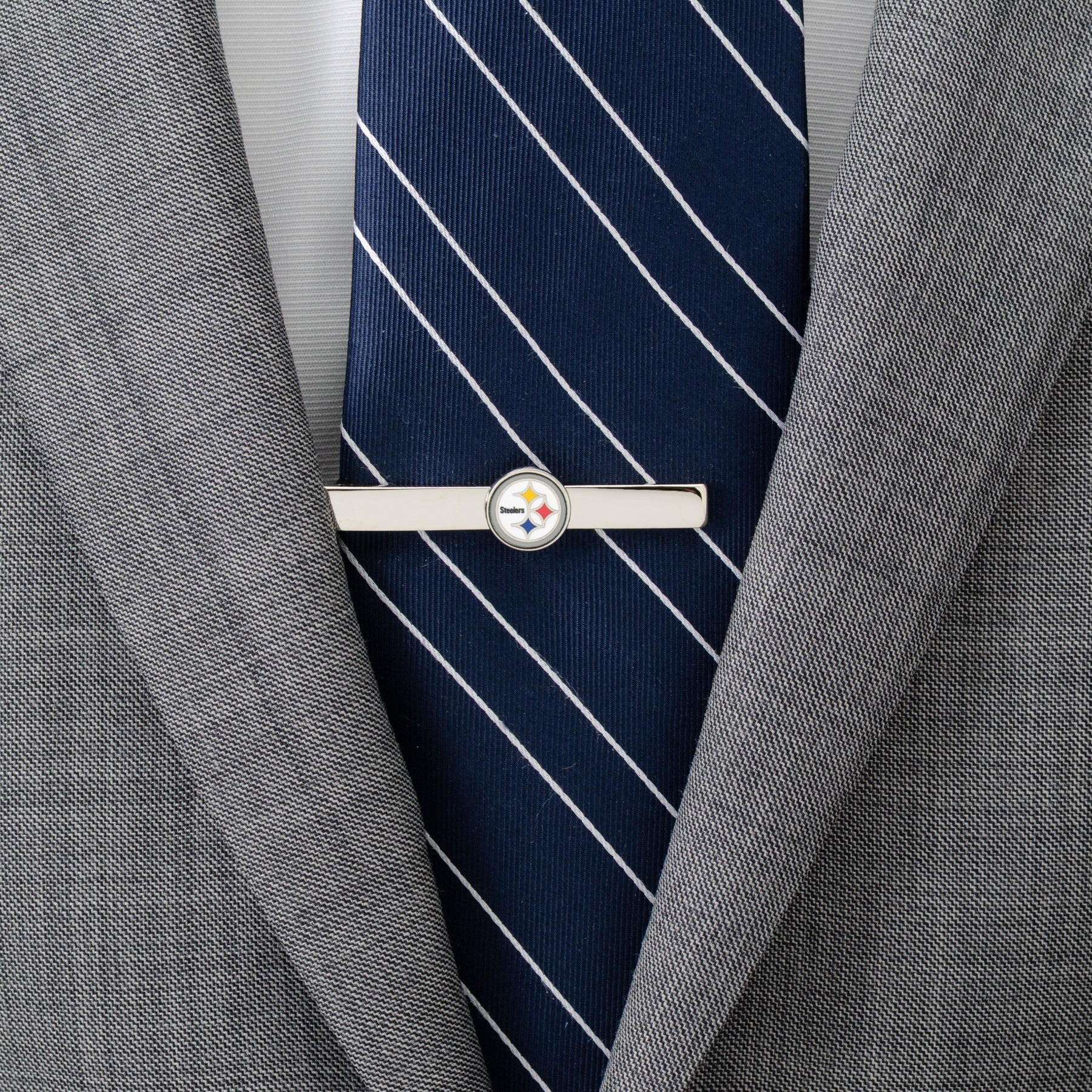Pittsburgh Steelers tie clip close-up, Father's Day gift for the fan