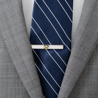 Pittsburgh Penguins logo silver tie clip NHL fan gift view 1