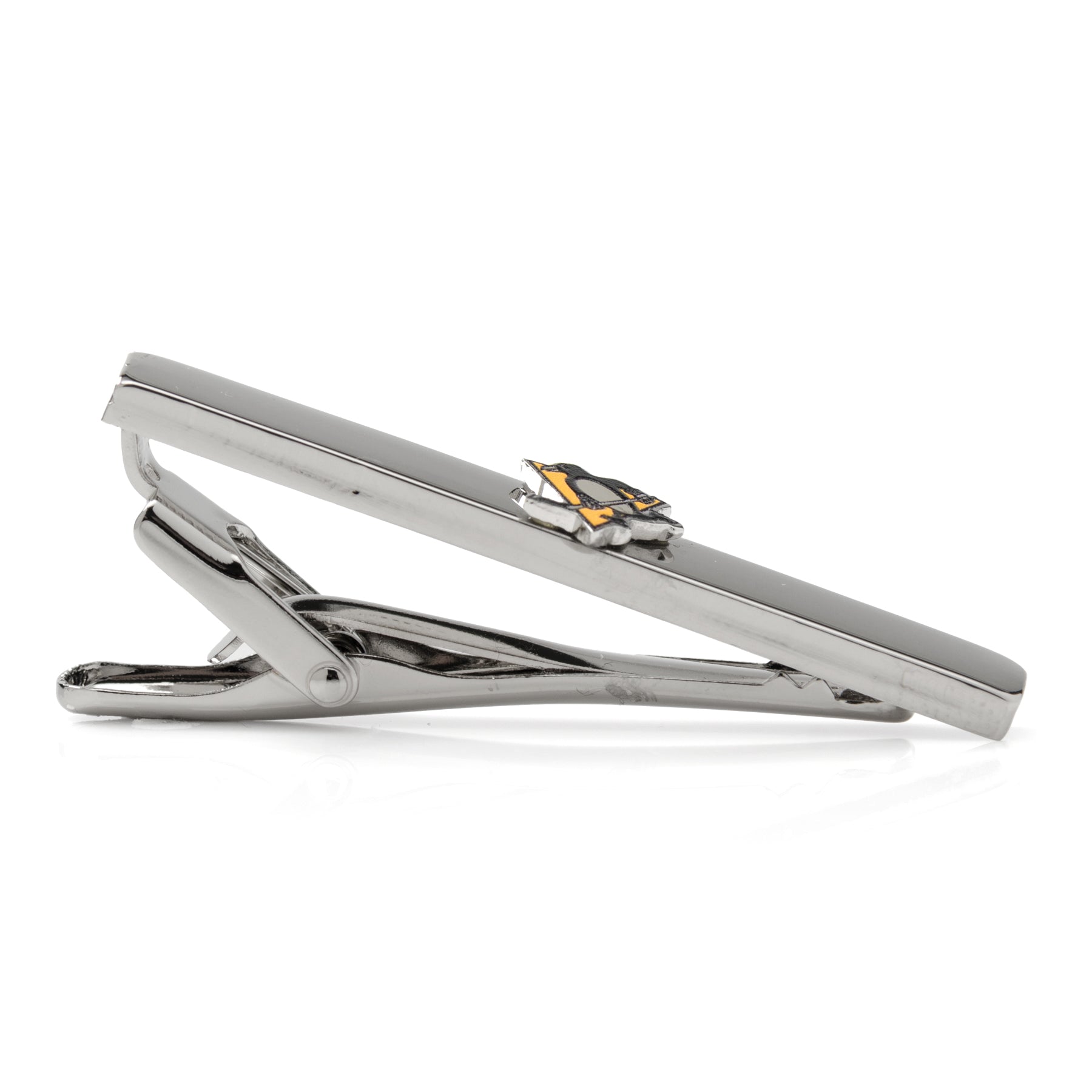 Pittsburgh Penguins tie clip black-and-gold fan wedding gift detail view 3