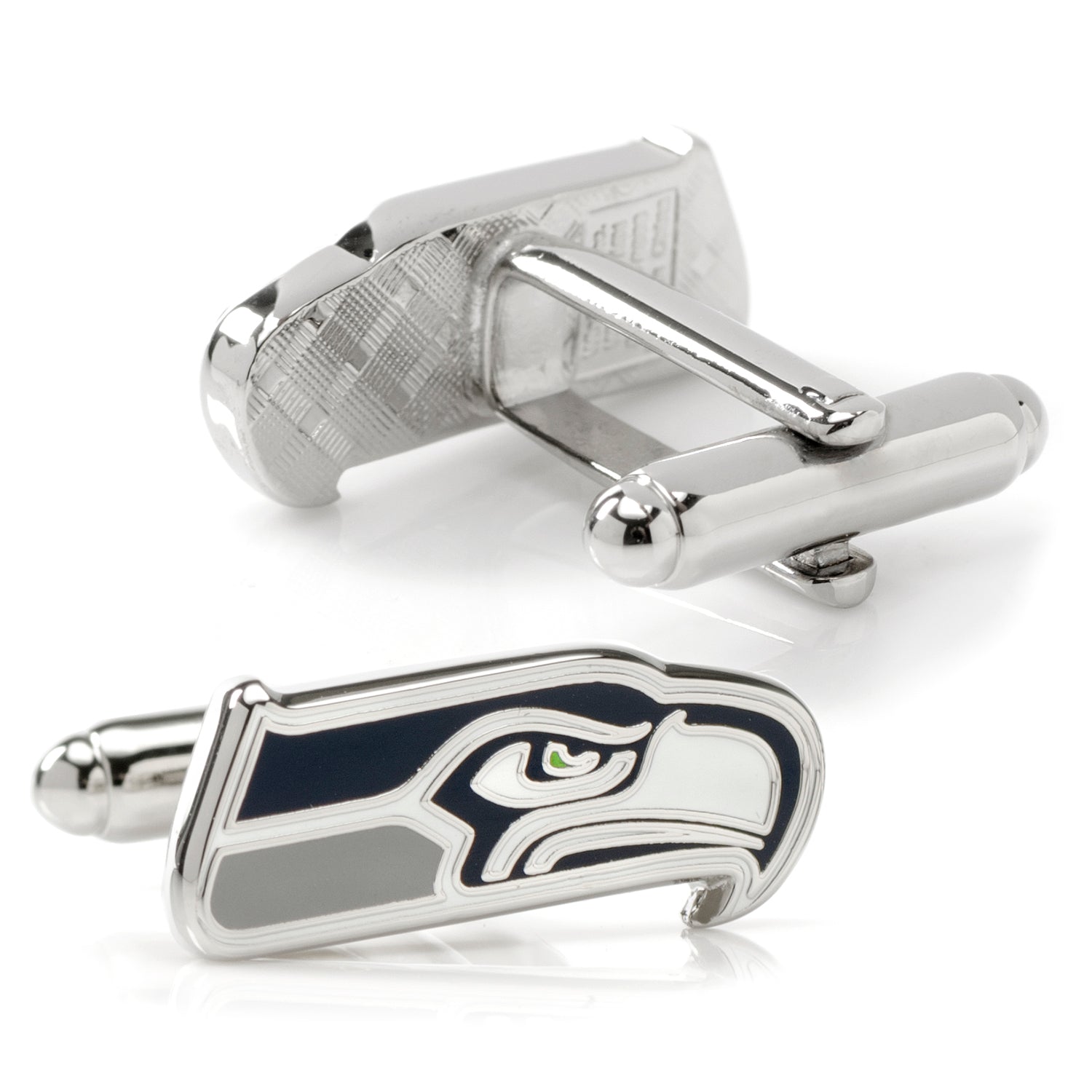 Seattle Seahawks cufflinks gift packaging, NFL fan gift for him