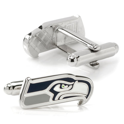 Seattle Seahawks cufflinks gift packaging, NFL fan gift for him