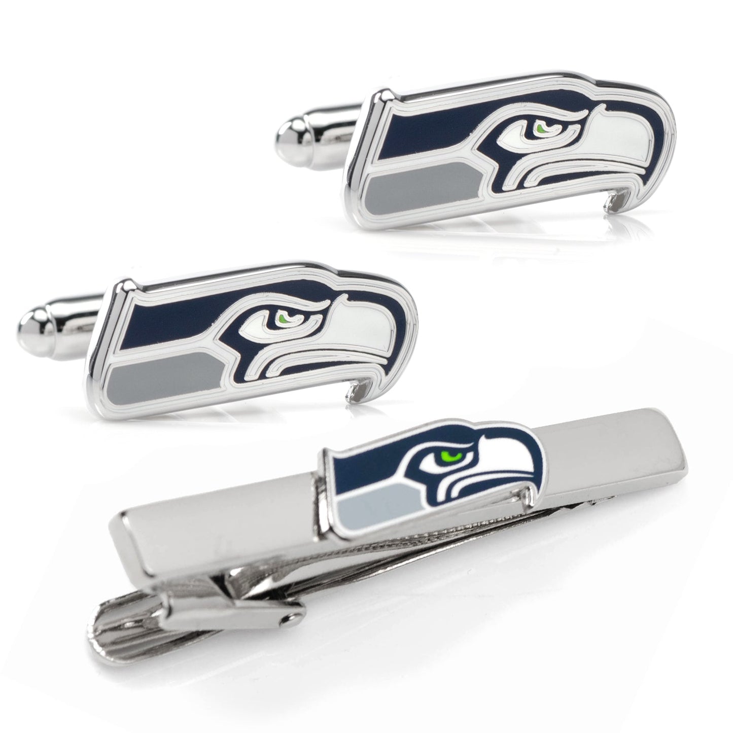 NFL Seattle Seahawks Cufflinks and Tie Clip Gift Set - football fan gift