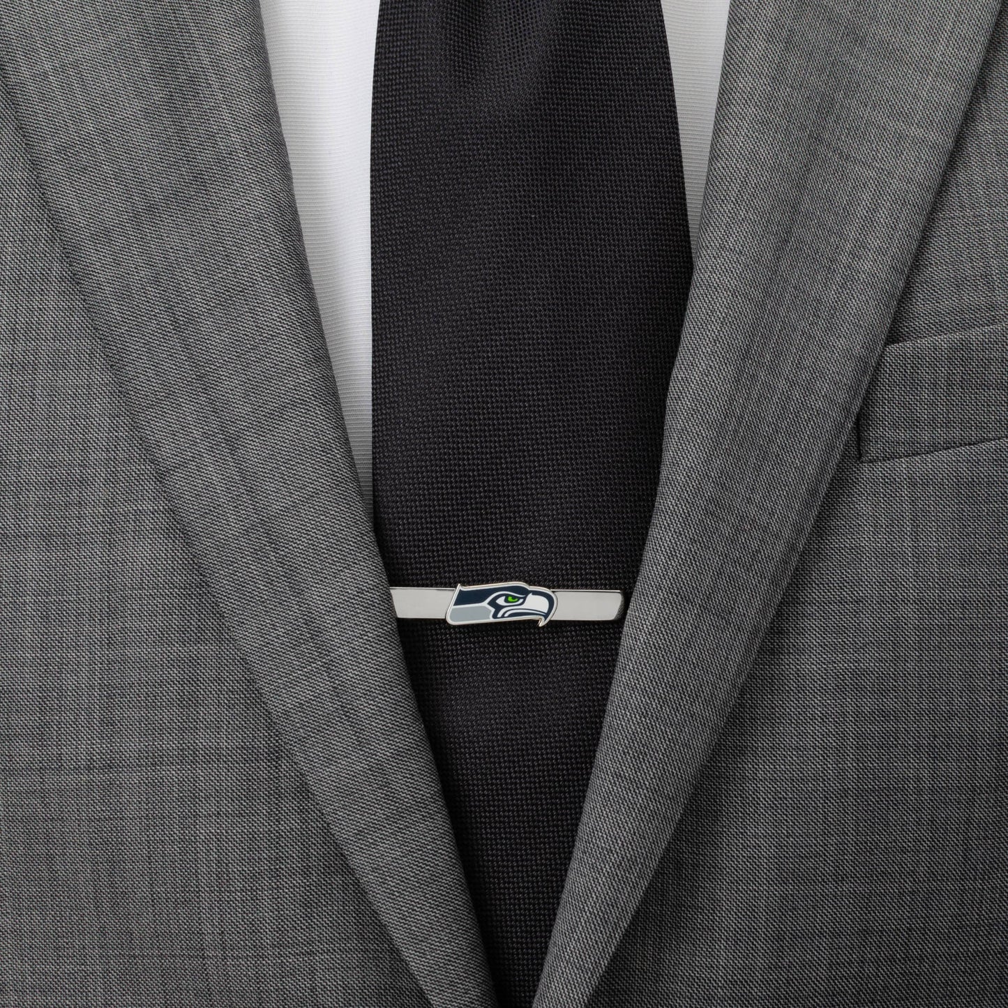 Seattle Seahawks logo silver tie clip NFL fan gift view 1