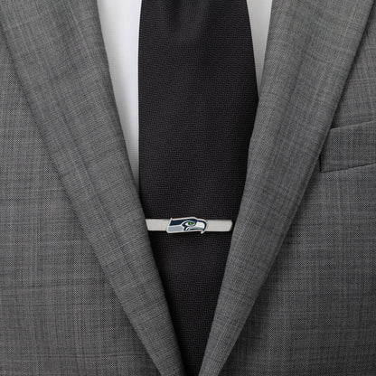Seattle Seahawks logo silver tie clip NFL fan gift view 1