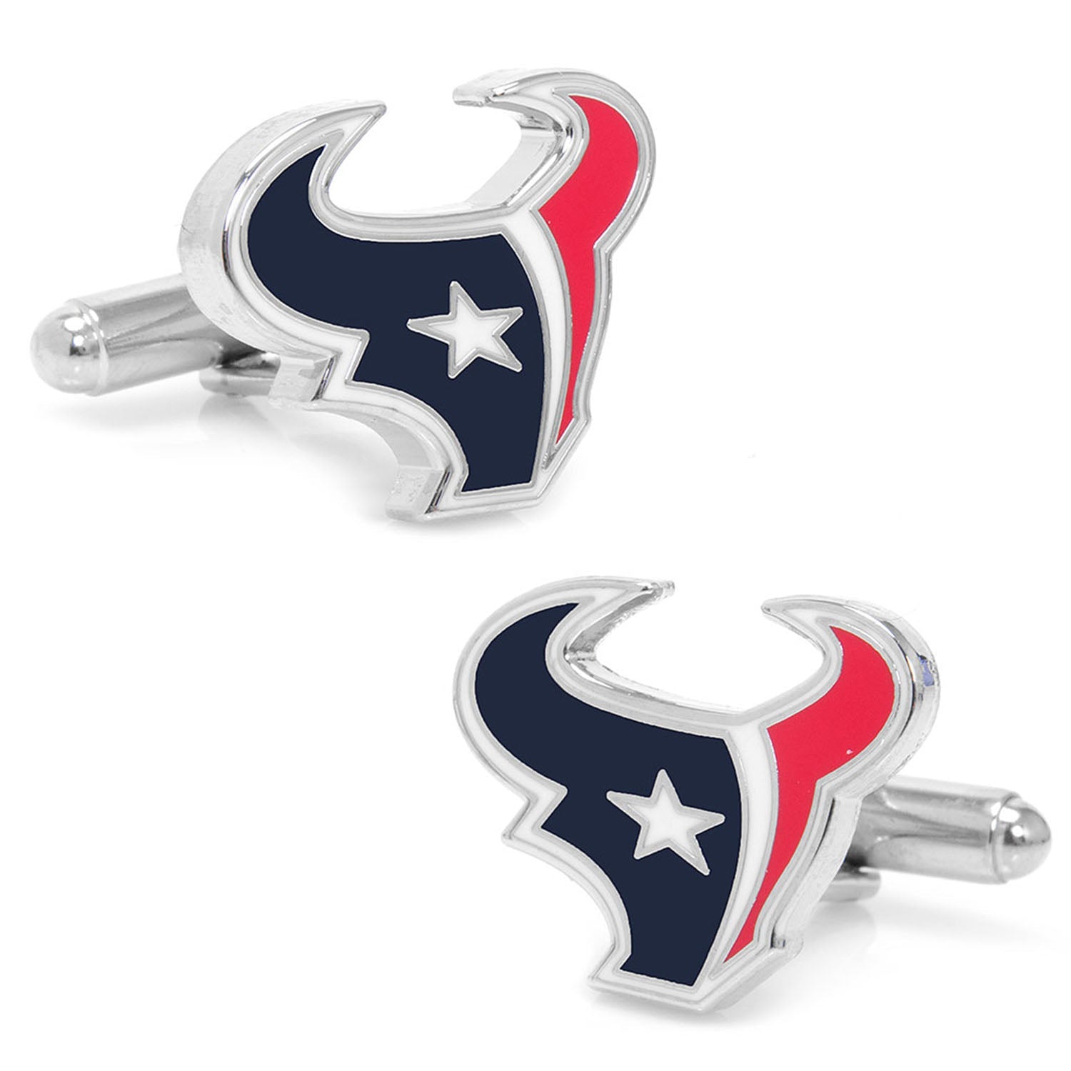 Texans tie clip detail view, Houston football fan gift for him