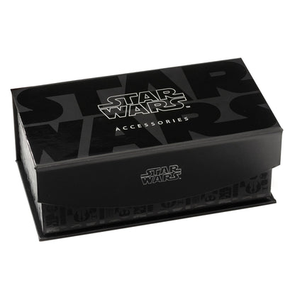 Star Wars cufflinks and tie bar gift set packaging, fan gift for him