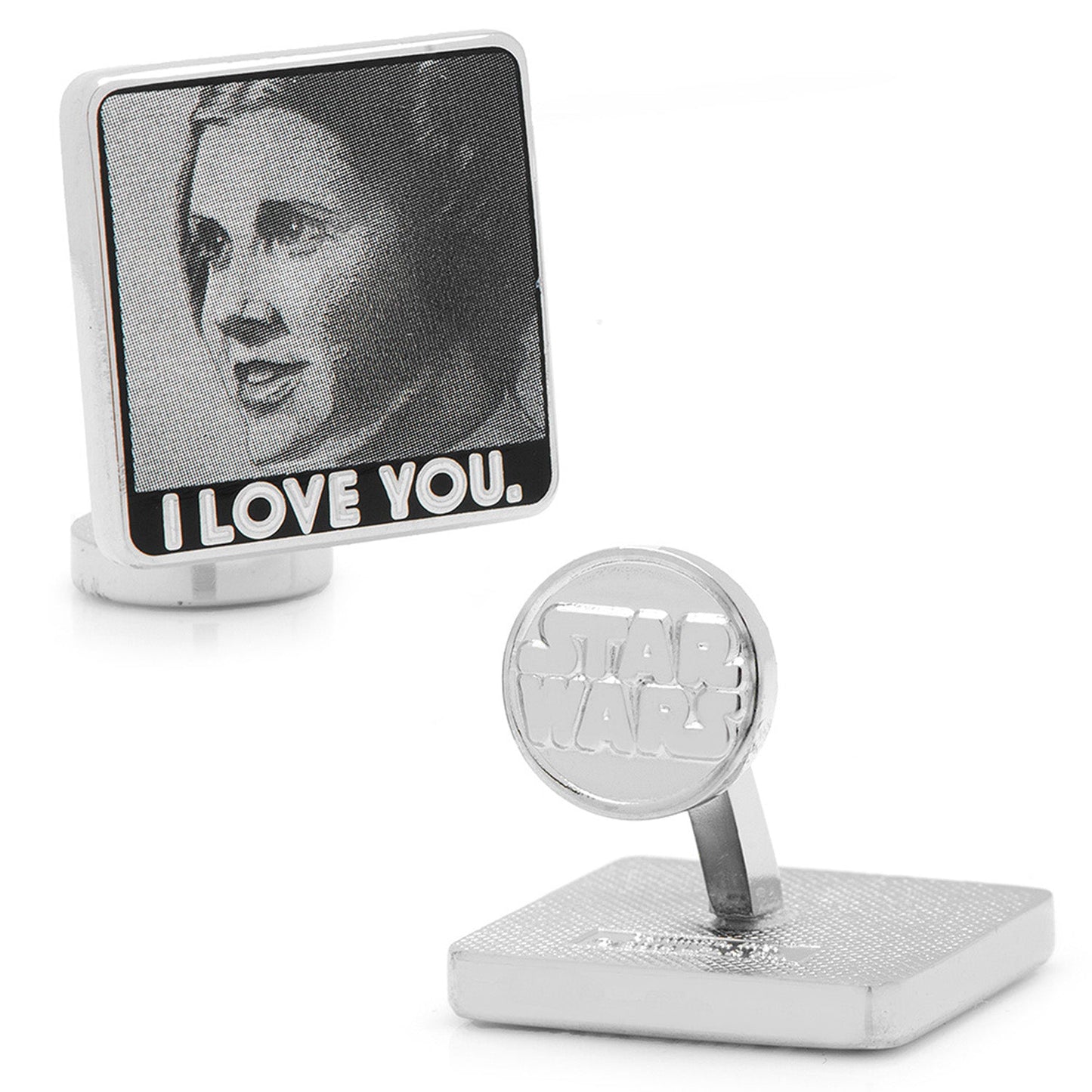 Star Wars Princess Leia and Han Solo "I Love You / I Know" Photo Cufflinks