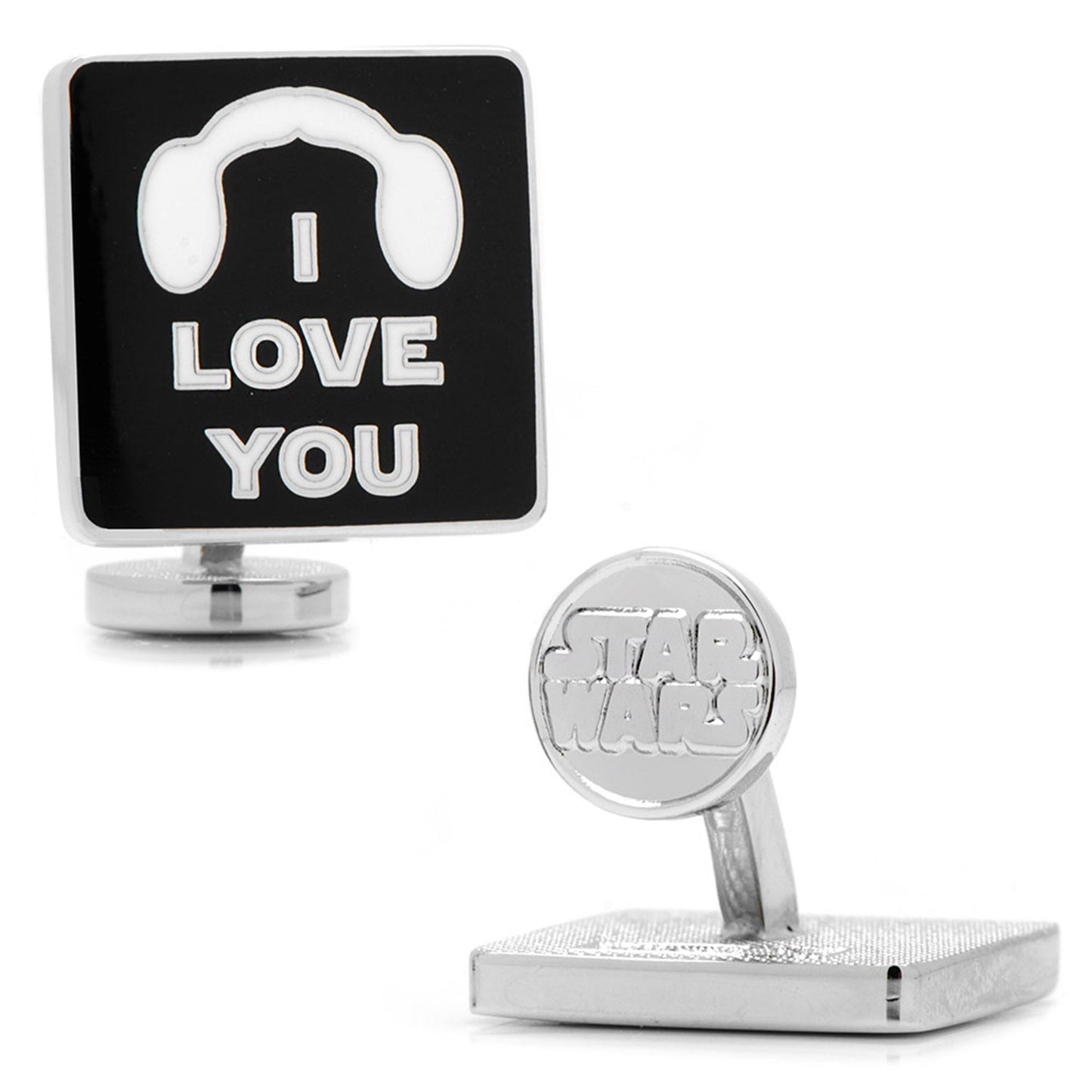 Star Wars Princess Leia and Han Solo "I Love You / I Know" Icon Cufflinks