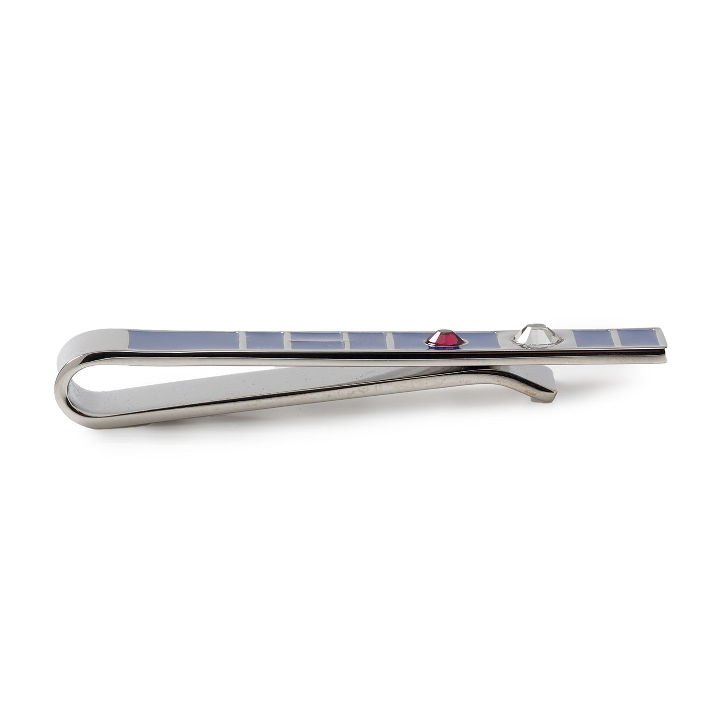 R2-D2 blue tie bar set full lay-flat, themed groomsmen gift