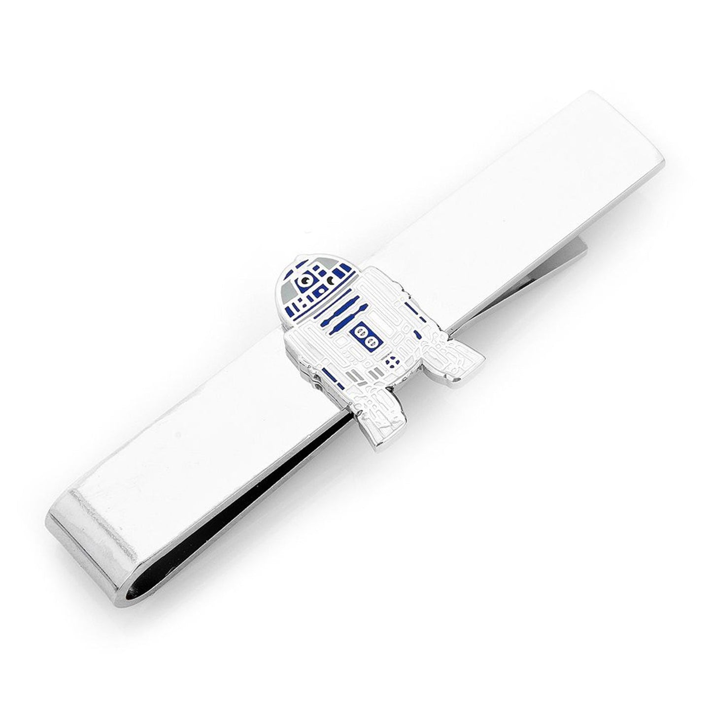 R2-D2 cufflinks and tie bar angle view, birthday gift for him