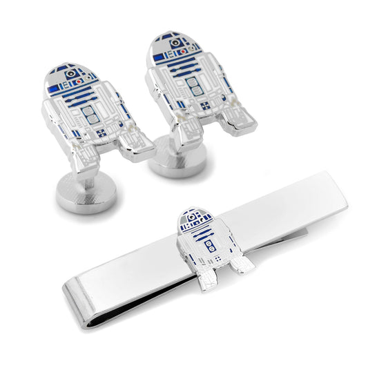 Star Wars R2-D2 Cufflinks and Tie Bar Gift Set - fan gift for him