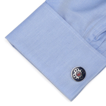 Rebel Alliance cufflinks back view with logo backing, gift for him