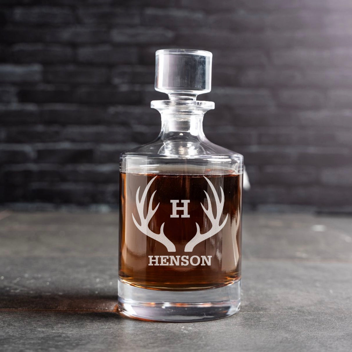 Custom Engraved Barrel Decanter