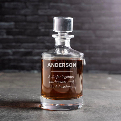 Custom Engraved Barrel Decanter