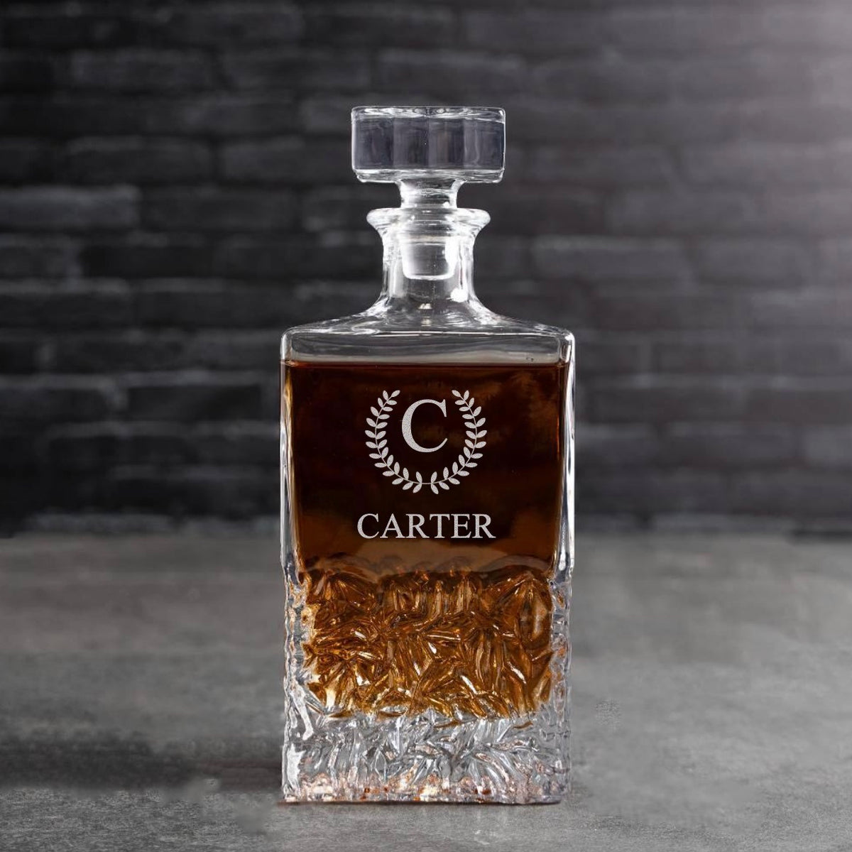 Engraved Square Decanter - Reserve Collection