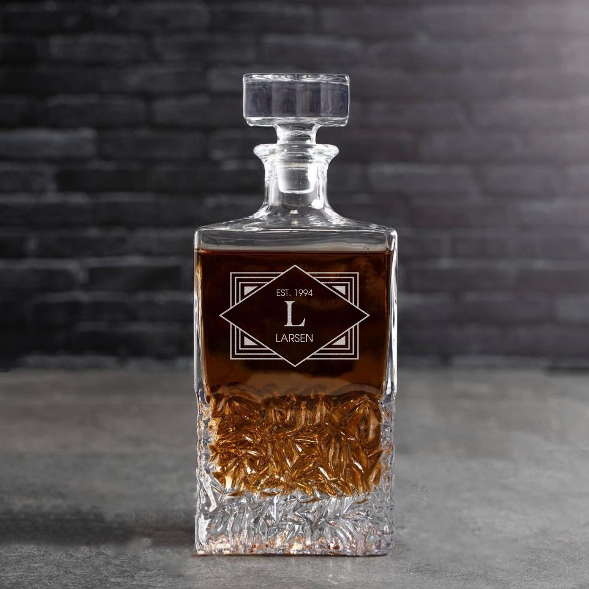Engraved Square Decanter - Reserve Collection