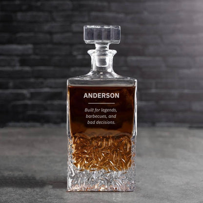 Engraved Square Decanter - Reserve Collection