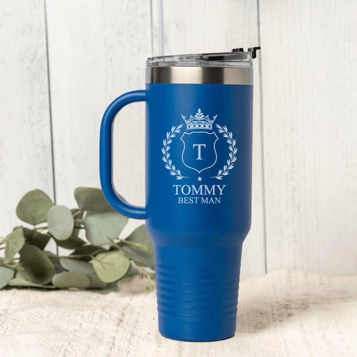 Personalized 40oz Wedding Tumbler Groomsmen, Best Man, Bridesmaids