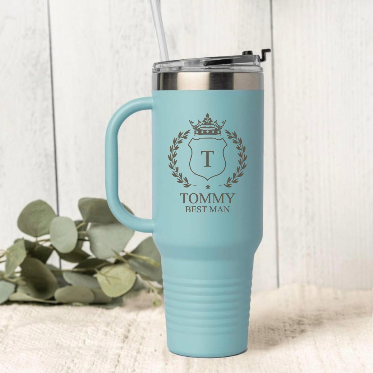 Personalized 40oz Wedding Tumbler Groomsmen, Best Man, Bridesmaids