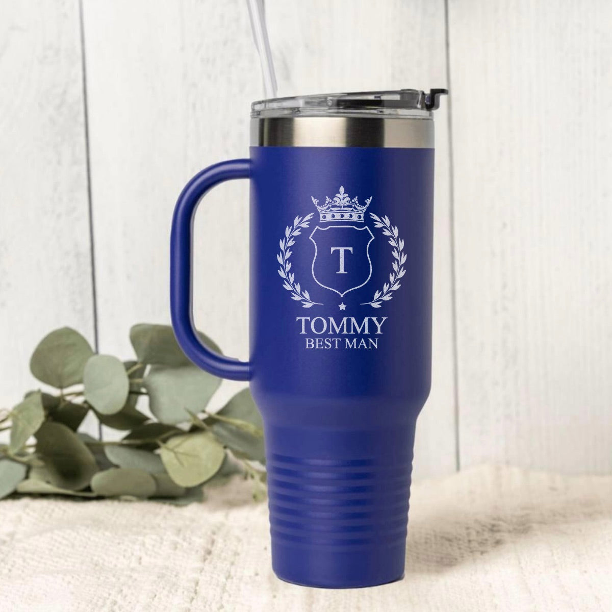 Personalized 40oz Wedding Tumbler Groomsmen, Best Man, Bridesmaids