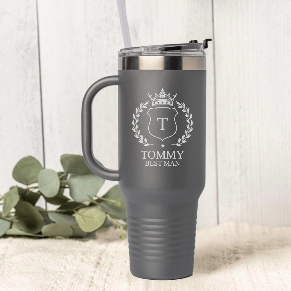Personalized 40oz Wedding Tumbler Groomsmen, Best Man, Bridesmaids