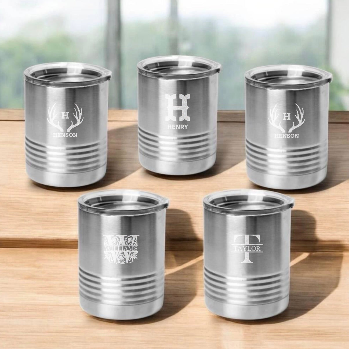 Set of 5 Groomsmen 10oz. Travel Tumblers