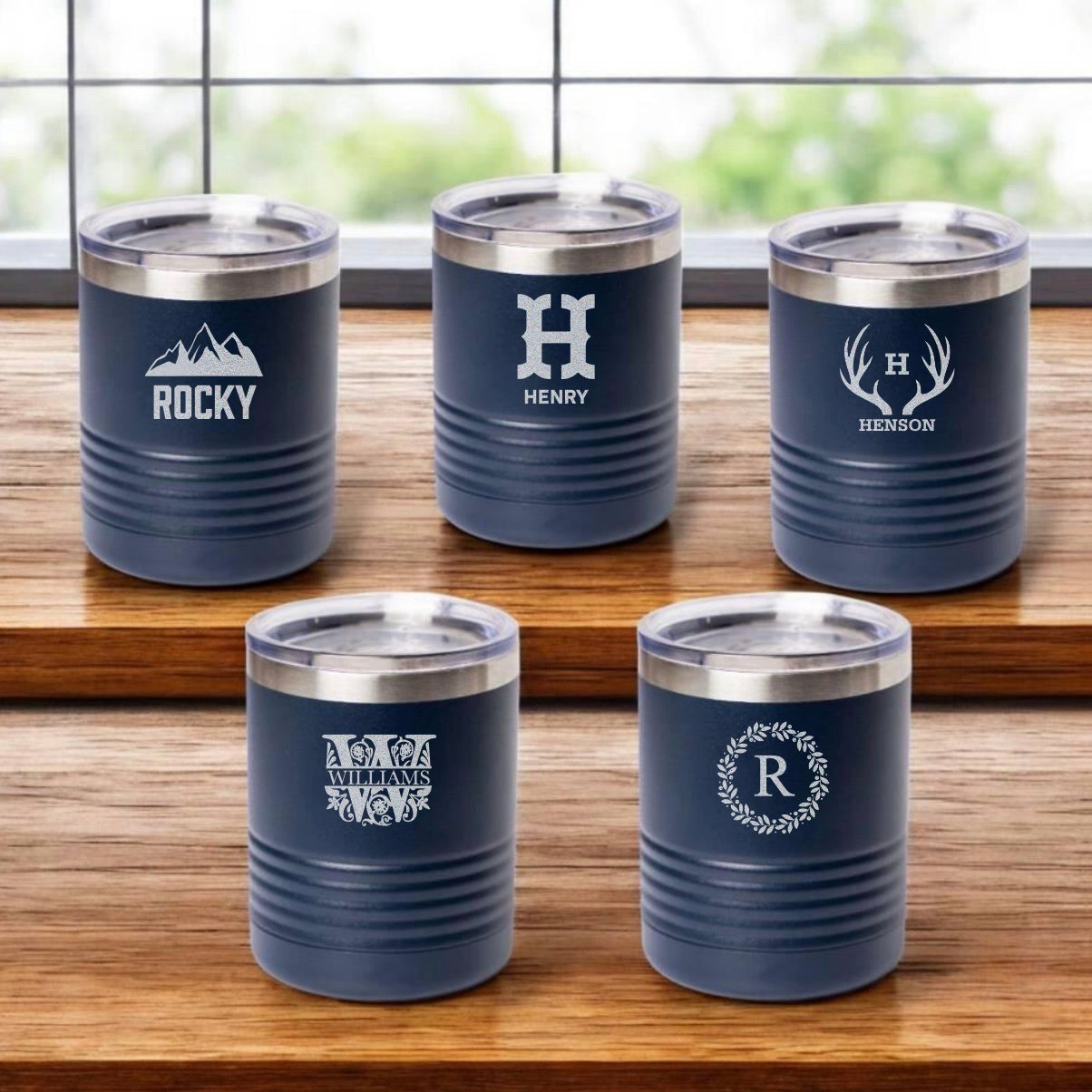 Set of 5 Groomsmen 10oz. Travel Tumblers