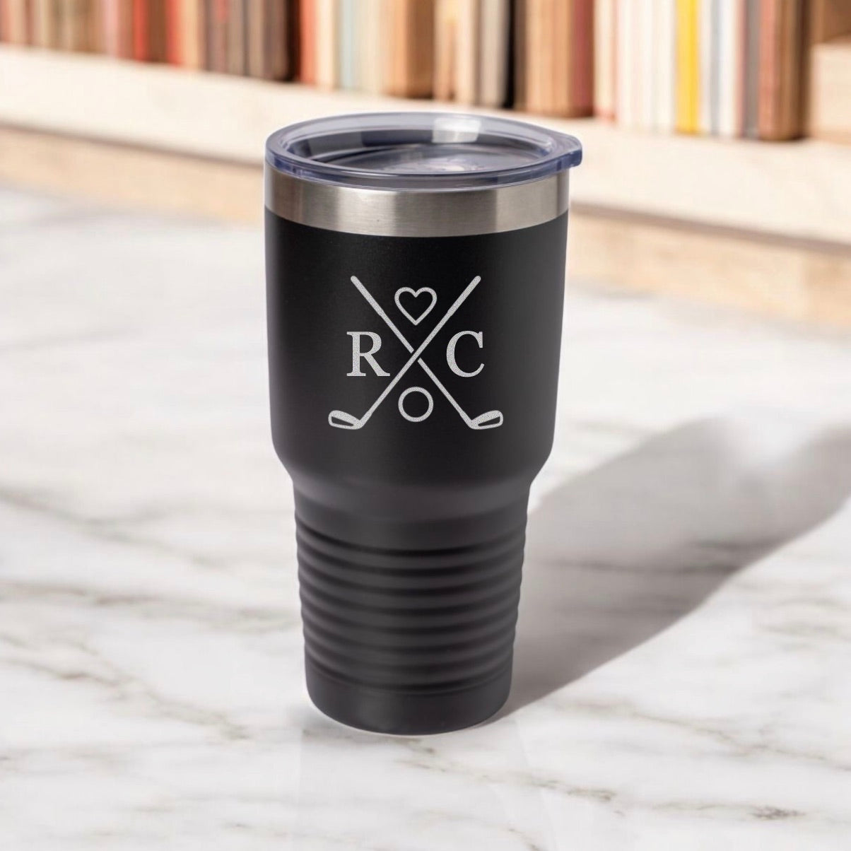 Personalized 30oz Golf Tumbler with Silver Lip