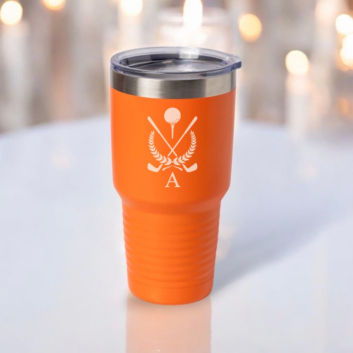Personalized 30oz Golf Tumbler with Silver Lip