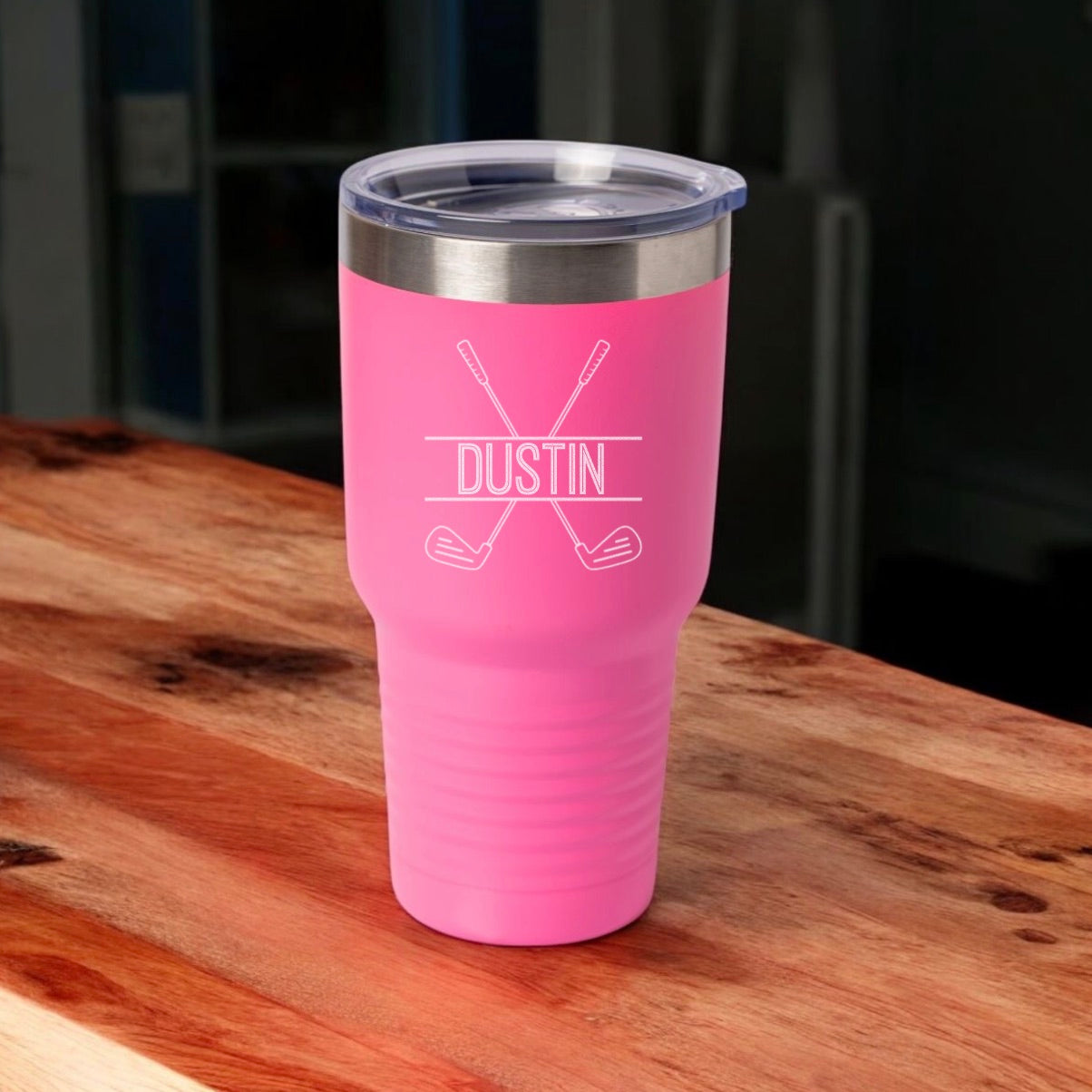 Personalized 30oz Golf Tumbler with Silver Lip