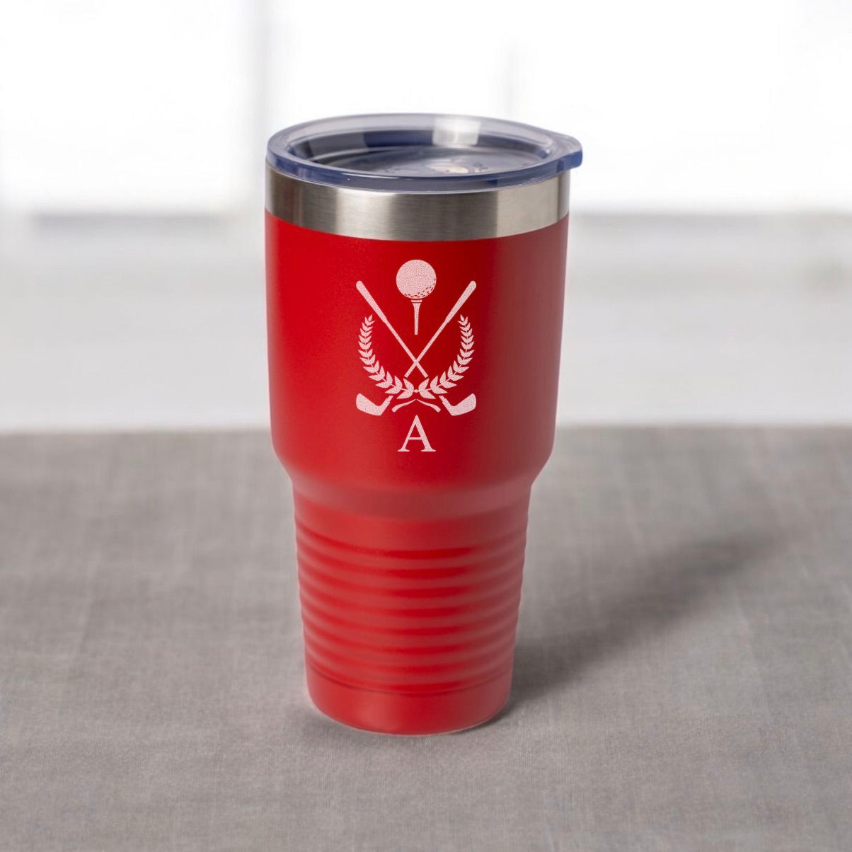 Personalized 30oz Golf Tumbler with Silver Lip