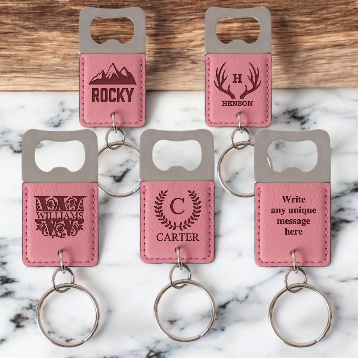 Set of 5 Custom Keychain Bottle Openers