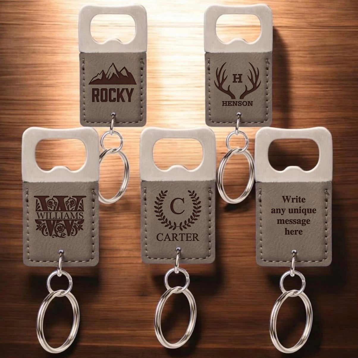 Set of 5 Custom Keychain Bottle Openers