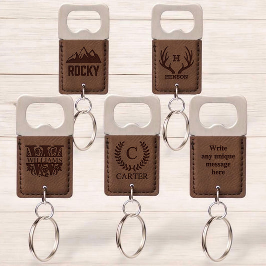Set of 5 Custom Keychain Bottle Openers